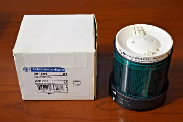 Telemecanique XVBC33 Stack Tower Signal Light Steady Lens Green 084506