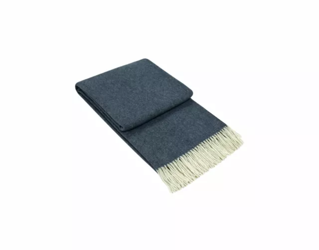 Kensington Collection Throw NZ Merino Wool Navy