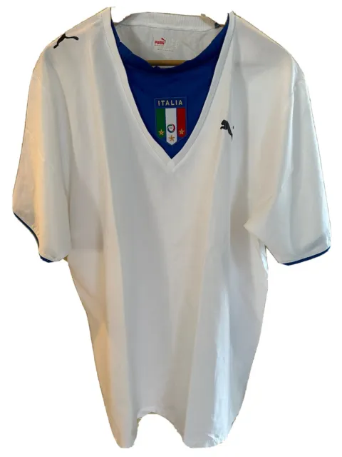 Vintage Italy National Team Soccer Jersey Puma Men’s Large NEW Neil Barrett