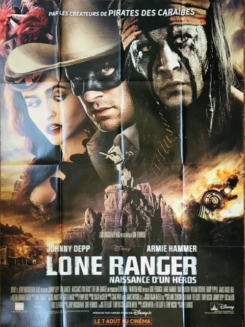 Affiche cinéma LONE RANGER 120x160cm Poster / Johnny Depp / Armie Hammer DISNEY