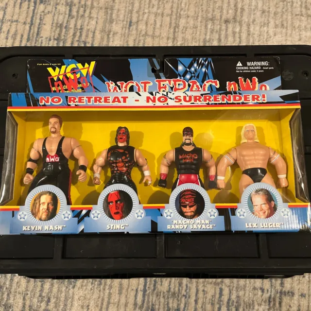 Wcw NWO Wolfpack Figures 1998 Wrestling Nash Sting Savage Luger 6” Rare