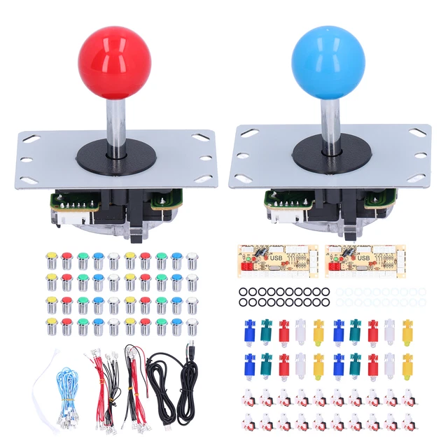 Arcade Game DIY Parts Kits Joystick Accessories LED Arcade Buttons For PC NEW