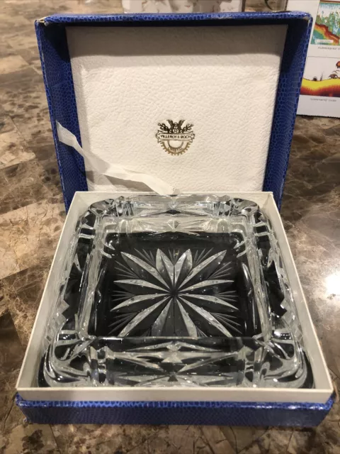 Vintage Villeroy and Boch Crystal Ashtray /w Original Box - West Germany