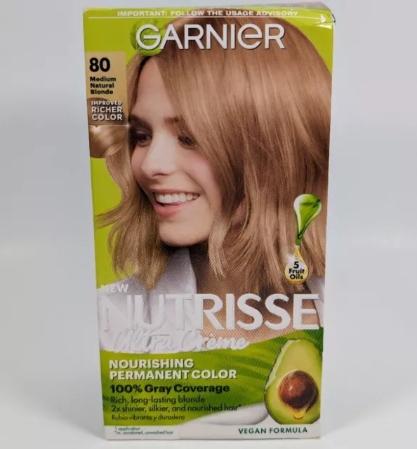 Garnier Nutrisse Ultra Creme Nourishing Hair Color # 80 Medium Natural Blonde