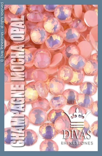 "Cristal de vidrio ""Champagne Mocha Estrás Rosa Eltanino #2020 ""Ópalo Mocha Champagne"""