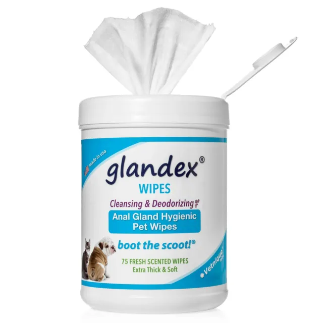 Glandex Pet Wipes, Cleansing & Deodorizing Hygienic Wipe​s for Dogs & Cats