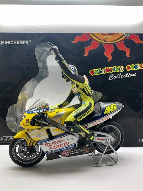 Miniature Moto Minichamps 1/12 – Honda NSR 500 1987, Wayne Gardner, Blanc Et Bleu