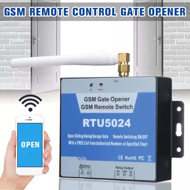 RTU5024 GSM Gate Opener Relay Remote Door Access Switch 850/900/1800/1900MHz 3