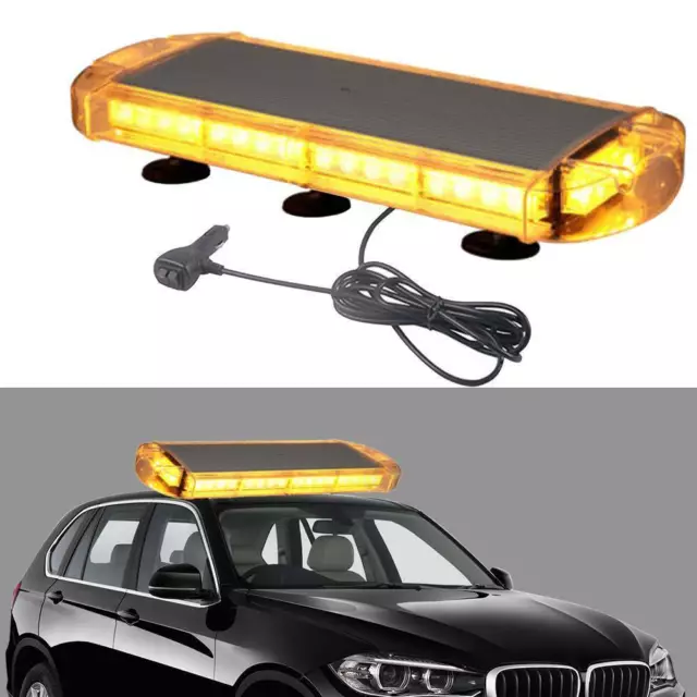 55cm 40LED Amber Emergency Warning Strobe Recovery Light Bar Flashing Beacon