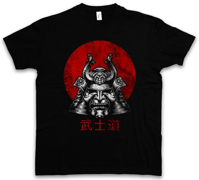 BUSHIDO SAMURAI I T-SHIRT ninja giapponese guerriero spada Dakana armatura casco