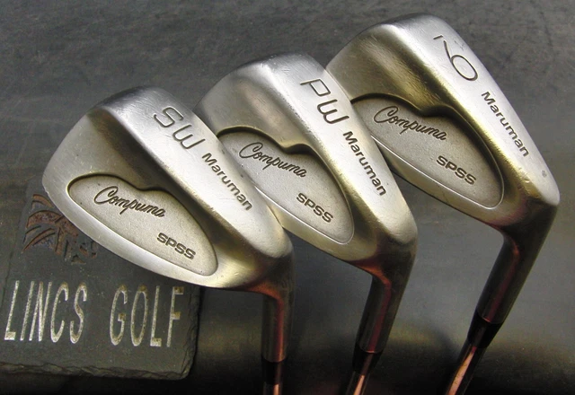 Set of 3 Maruman Compuma SPSS 9 Iron & Pitching+Sand Wedges Regular Steel Shafts Set of 3 Maruman Compuma SPSS 9 Iron & Pitching+Sand Wedges Regular Steel Shafts