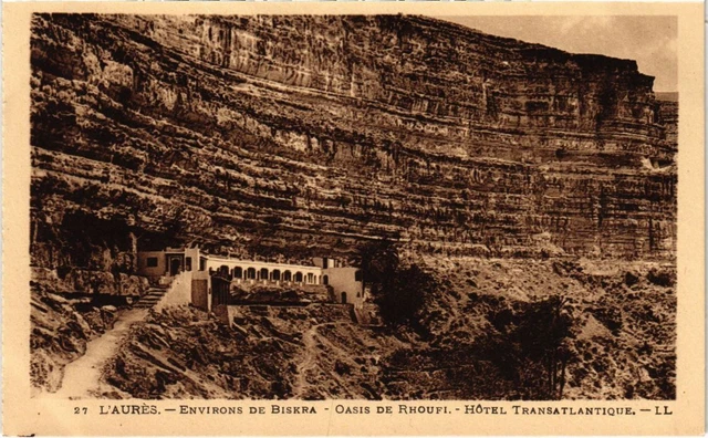 CPA AK BISKRA Env - L'Aures - Oasis de Rhoufi - Hotel Algeria (1189983)
