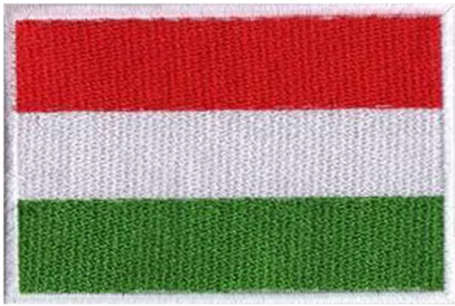 HUNGARY 70 x 45mm Embroidered Sewing Flag Patch Cushion 2