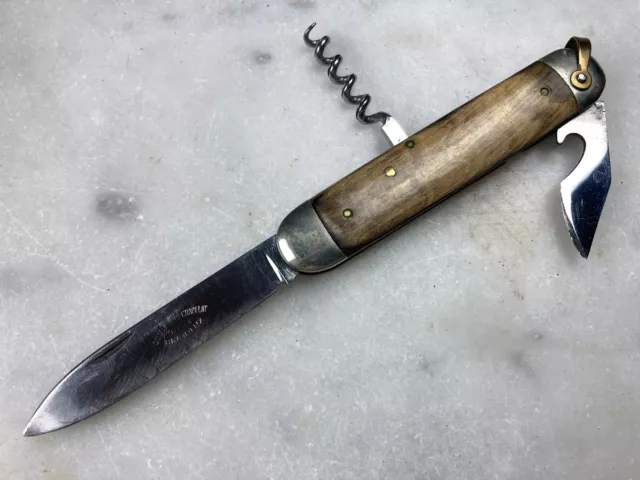 Couteau "Bijoulux Saint Joanis Chapelat" Navette Corne 3P Vintage French Knife