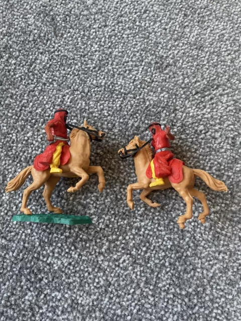 Timpo toys plastic soldier Desert Arab tribesman on camel x2