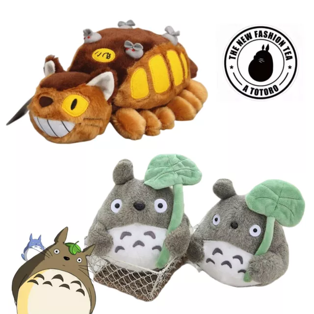 FLUFFY Studio Ghibli My Neighbor Totoro Cat Bus Plush Toy Soft Stuffed Kids Doll