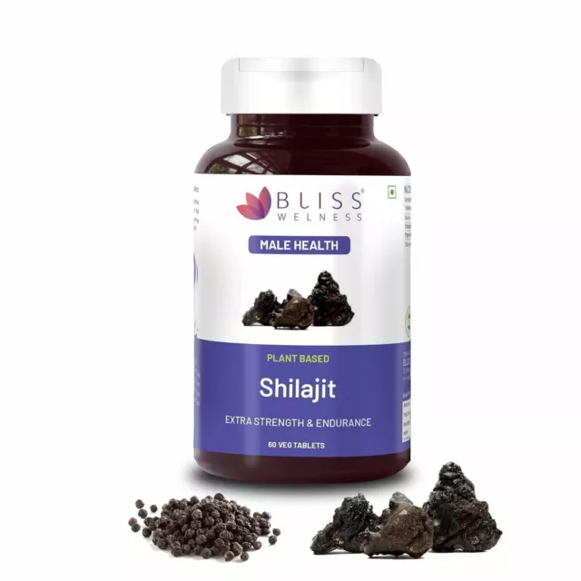 Pack of 2xHimalayan Pure Shilajit 1000mg 60 Caps Naturally Occurring Fulvic Acid