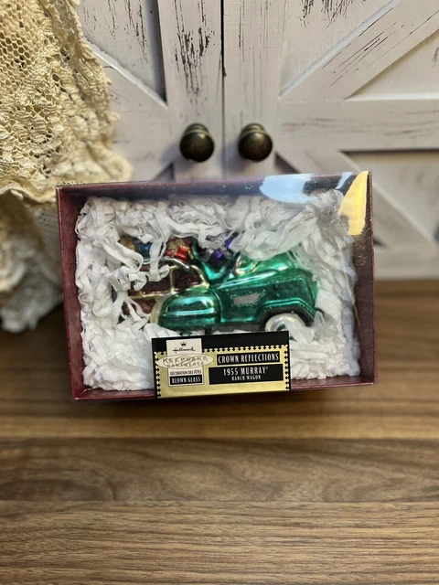 1999 Hallmark Crown Reflections Blown Glass Ornament 1955 Murray Ranch Wagon 1999 Hallmark Crown Reflections Blown Glass Ornament 1955 Murray Ranch Wagon