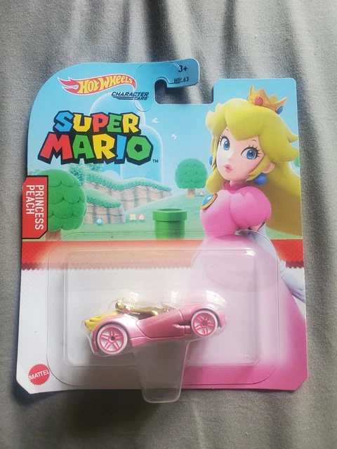 SUPER MARIO PRINCESS Peach Hot Wheels Character Cars Nintendo New $15.
