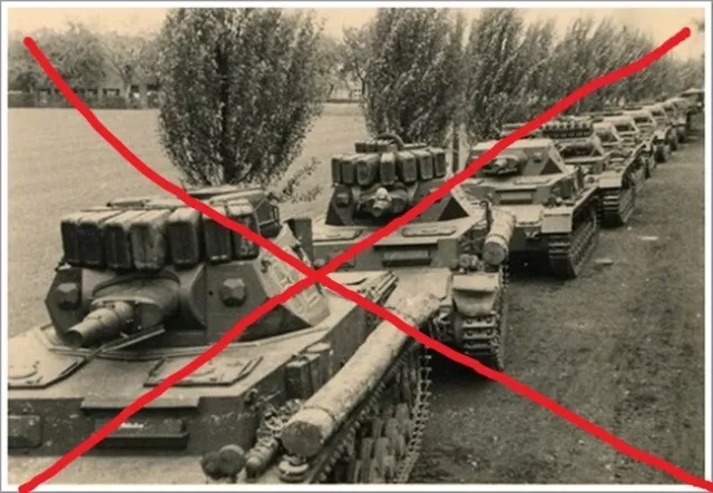 Foto/Photo 461,Panzer,Tank, WW2,   Kolonne von Panzer IV, mit Zusatzbenzin