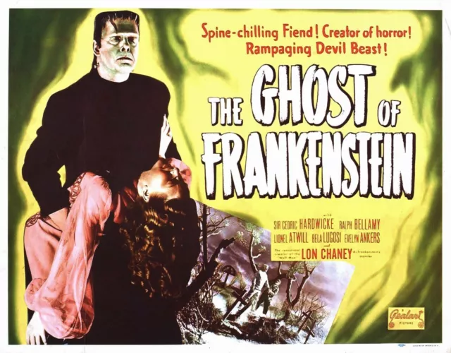 Classic The Ghost Of Frankenstein Starring Lon Chaney Jr 8X10 Photo
