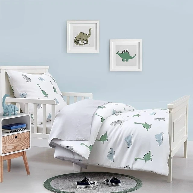 Jerry Fabrics Parure De Lit Bébé Coton Ballons Et Ourson Réversible 100x135 Cm