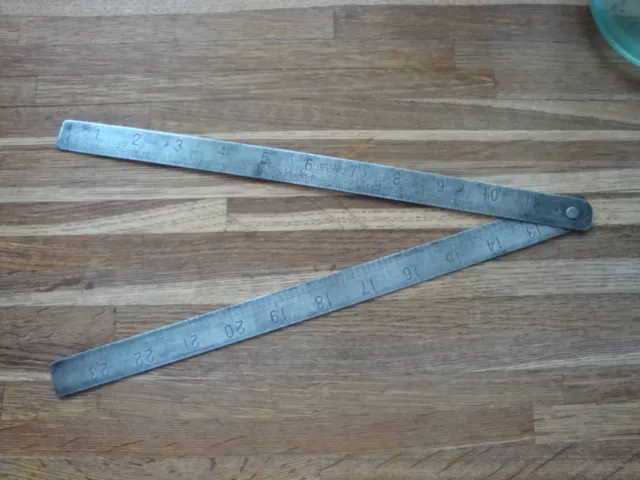 Vintage Rabone & Sons steel ruler no 1637 - 24 inch