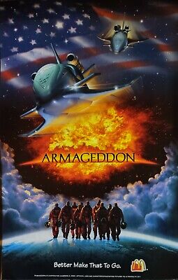 ARMAGEDDON MOVIE AD POSTER 1998 McDonald's Promo 18" X 27"