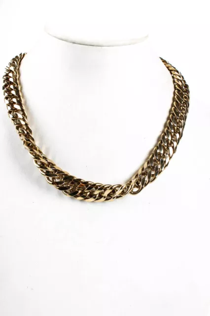 Givenchy Womens Vintage Gold Tone Hook Closure Foxtail Large Chain Necklace