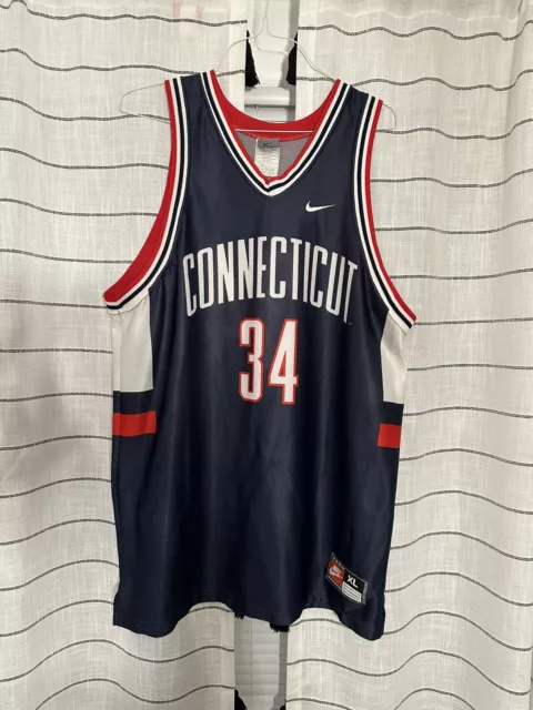 1996 UCONN CONNECTICUT Huskies RAY ALLEN #34 Authentic Sewn Nike Jersey 48  $199.99 - PicClick