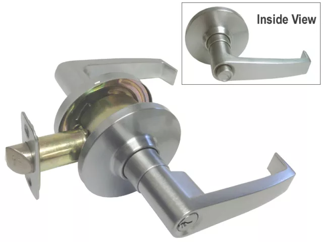 Satin Chrome entry Privacy Passage commercial lock lever Grade 2 KW1 Keyway