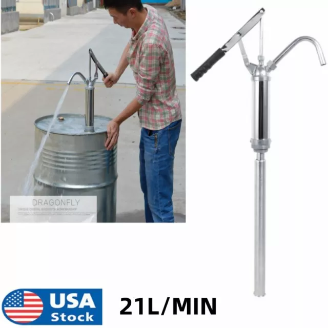 Hand Drum Barrel Pump Lever Action Barrel 55 Gal Transfer Diesel Fuel Engine Oil