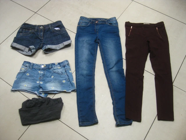 NEXT RAGAZZE ABBIGLIAMENTO PACCHETTO PANTALONCINI LEGGINGS SKINNY JEANS 10 11 anni margherita duchi