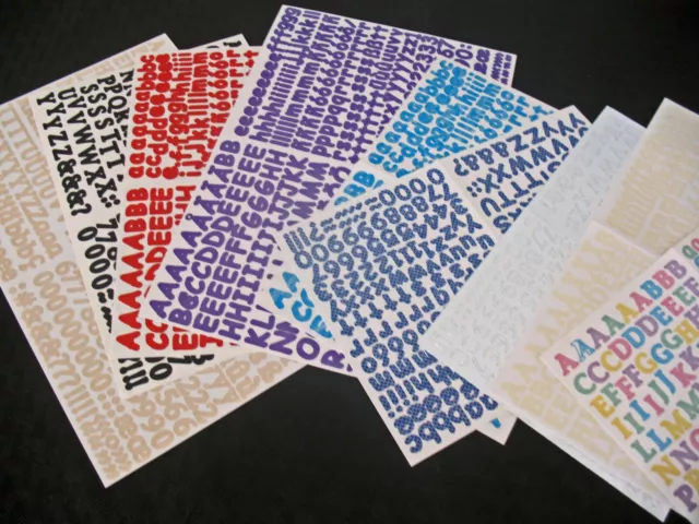 Creative Memories Classy Mini .5” & Large 1” ABC 123 Alphabet Stickers YOU  PICK