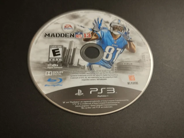Madden NFL 13 Football EA Sony Playstation 3 PS3 LN Perfect condition disc