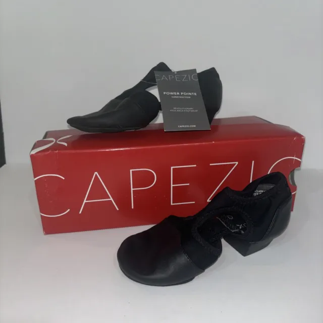 Capezio Kids Girls Dance Shoes Pedini Femme PP323 Black Slip Ons NIB Brand New