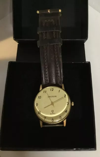 OROLOGIO EMERSON QUARTZ Vintage Placato Oro Da Revisionare EUR 39