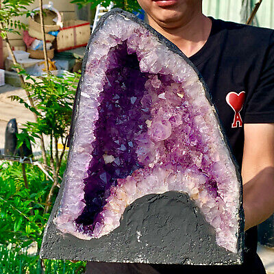 25.38LB  Natural Amethyst geode quartz cluster crystal specimen Healing