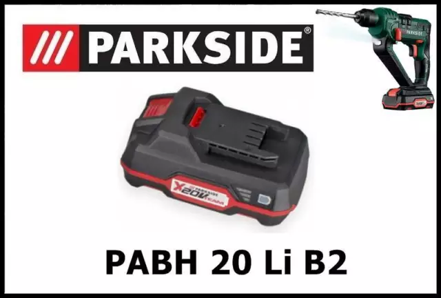 2AH BATERIA TALADRO percutor Parkside 20v Battery Drill PAP Hammer PABH 20  Li B2 EUR 24,95 - PicClick FR