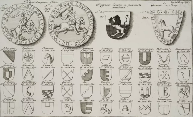 Wappen Adel und Orte,  1750, KSt. Gegenständlich Porträt Unbekannt (18.Jhd)