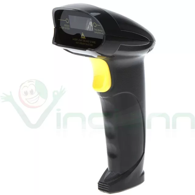 Barcode LETTORE codici a barre pistola scanner codice POS software laser USB