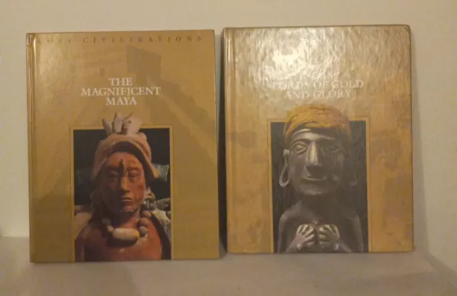 Time Life Lost Civilizations Book Lot 2 Hardcovers Incas, The Magnificent Maya