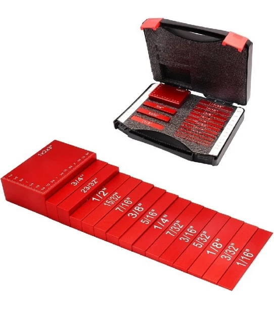 SETUP BLOCKS HEIGHT Gauge,15 PC Aluminum Height Gauge Blocks Set for