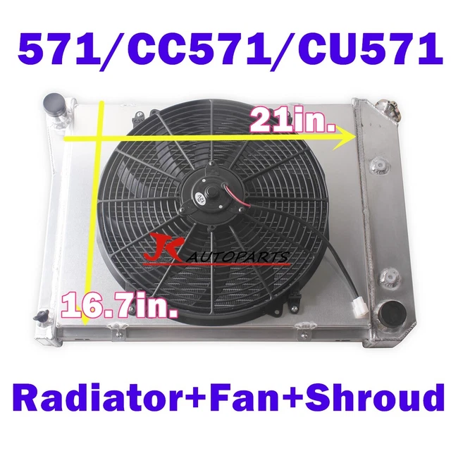 For 1967-1979 Chevy Camaro L6 4.1L 80-81 3.8L 3 Row Aluminum Radiator Fan Shroud