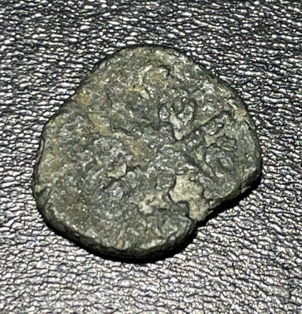 518-527 AD Byzantine Justin I AE Pentanummium Chi-Rho 2.02g Constantinople Coin