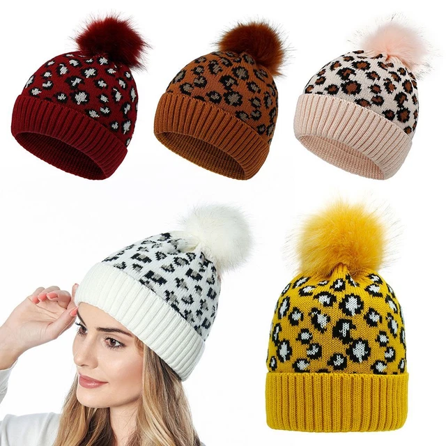 lavorato a maglia da donna Berretti invernali Cappello Cappellino da sci