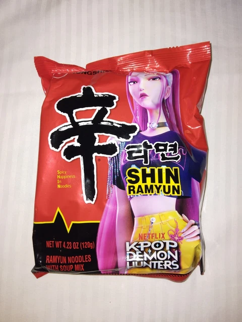 3PK KPOP DEMON Hunters SHIN Ramyun Ramen Huntrix Rumi Zoey Mira golden ...