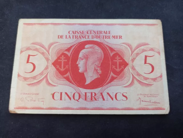 Colonies Françaises : Outre Mer : 5 Francs 1944 (Ref 1312)