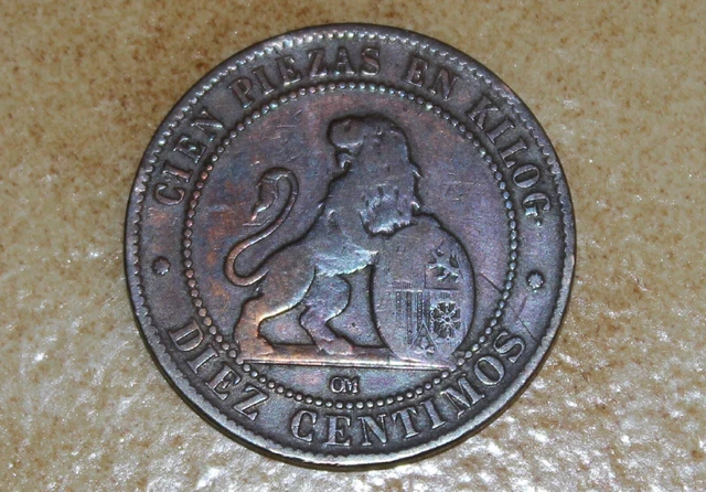PIÈCE DE MONNAIE Espagne 1879 - Diez centimos EUR 4,90 - PicClick FR