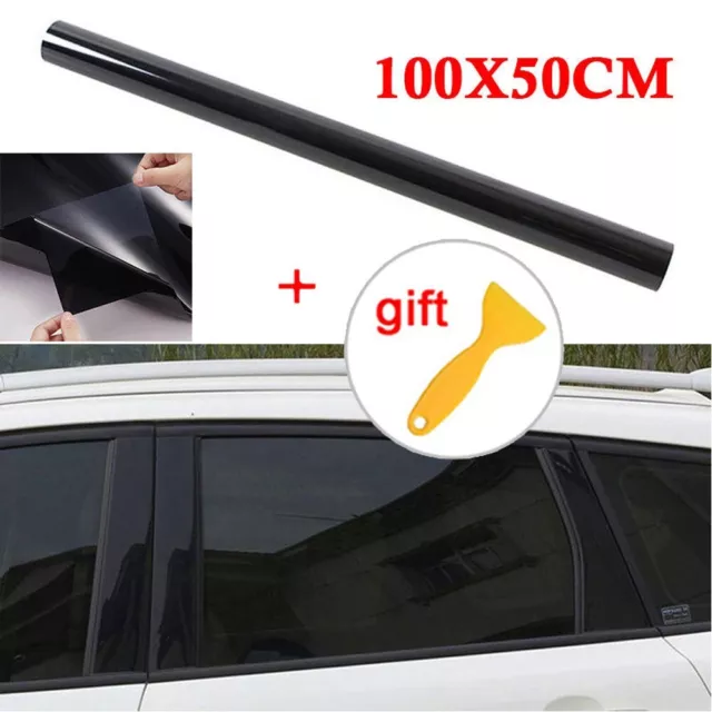 TINT Sticker Window Black Film Film + Scraper 5% VLT Durable Useful